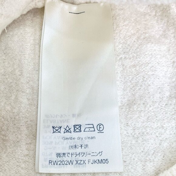 Louis Vuitton White Embossed Logo Short-Sleeve Knit Wool Top Size S Made In Ital - Picture 8 of 8